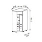 Юниор 6 ПМ-8 Шкаф угловой для платья и белья